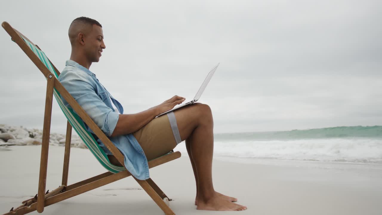 Couple enjoying free time by the sea