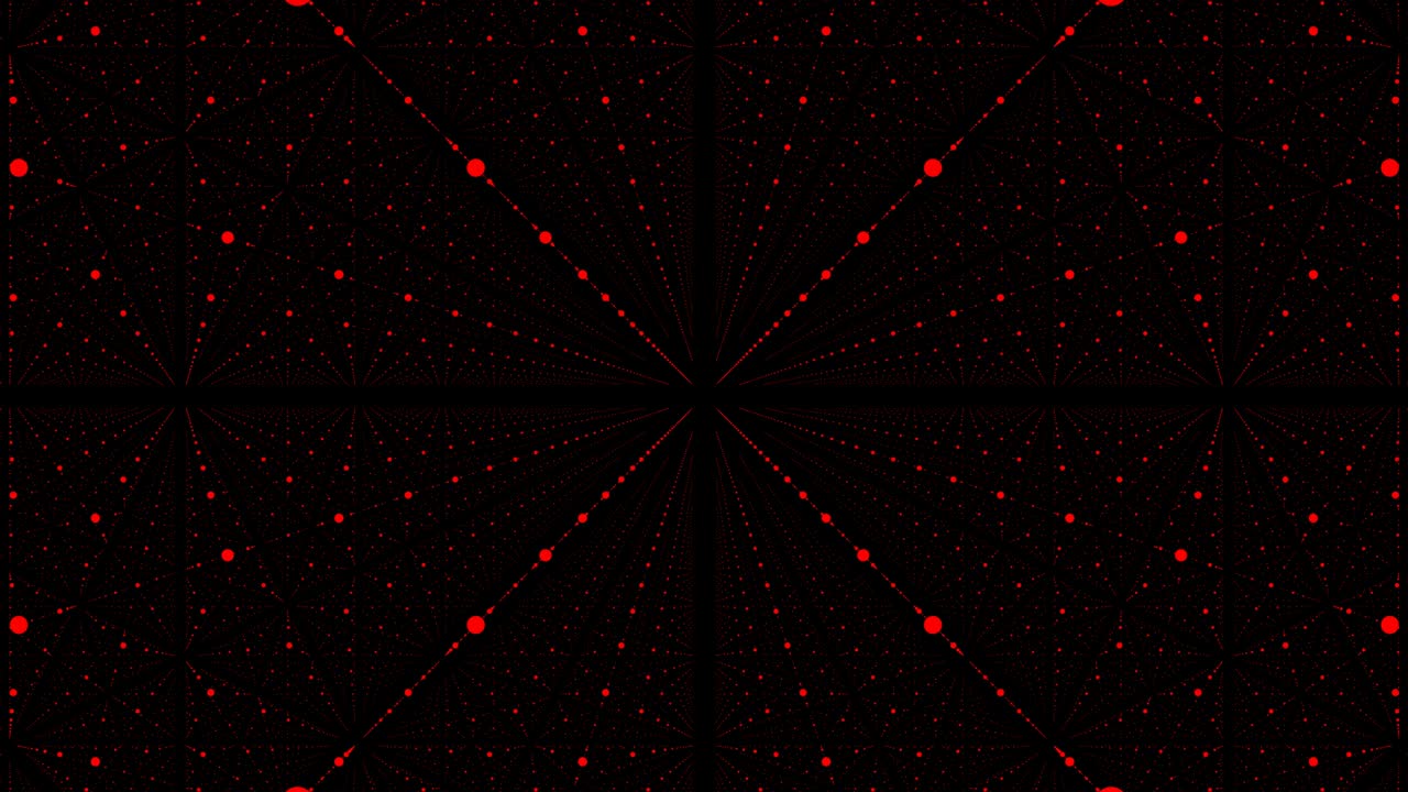 Infinity Space Dots 2 -Red -Motion Graphics -Seamless Loop