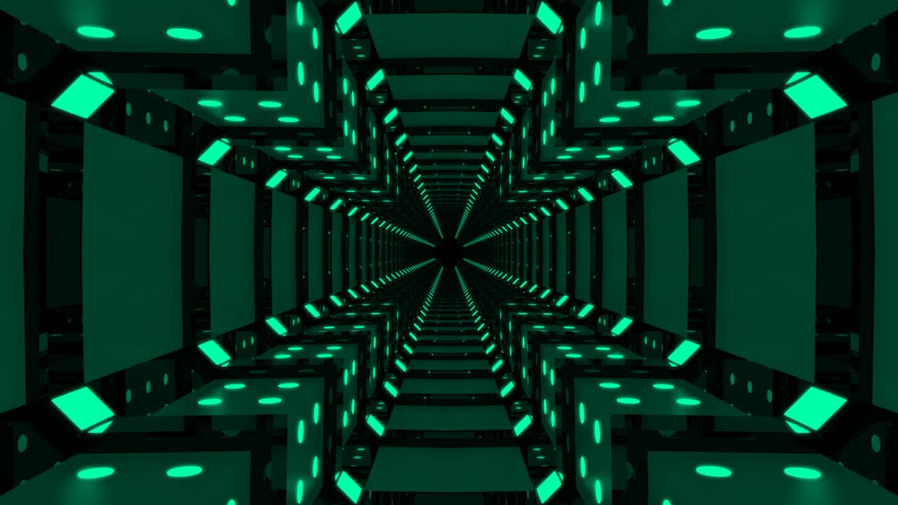 Technological Looped Abstract Tunnel