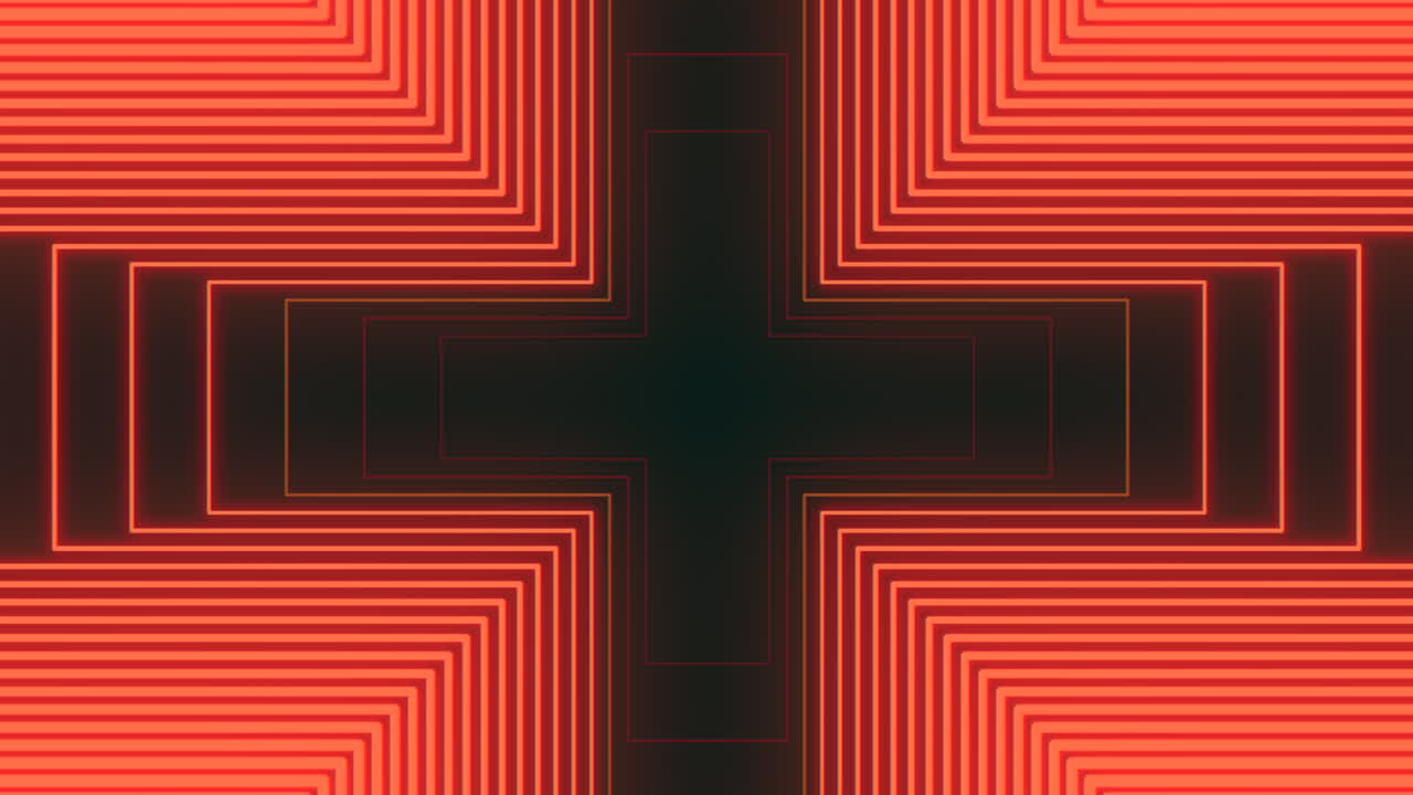 cruz de neón roja elemento o fondo de diseño futurista