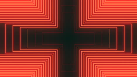 cruz de neón roja elemento o fondo de diseño futurista