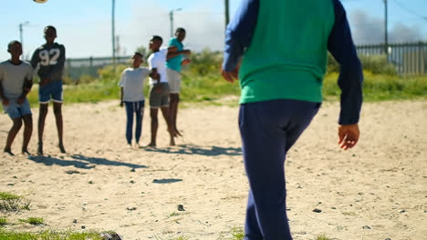 Player-playing-football-in-the-ground-4k