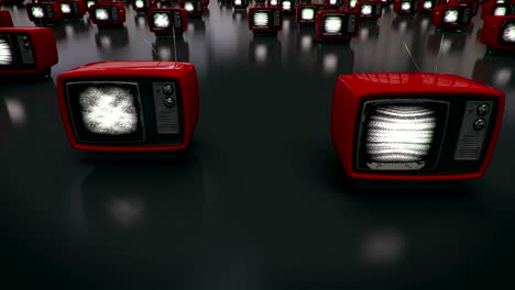 색 노이즈 루핑 애니메이션을 가진 오래된 tv 스크린