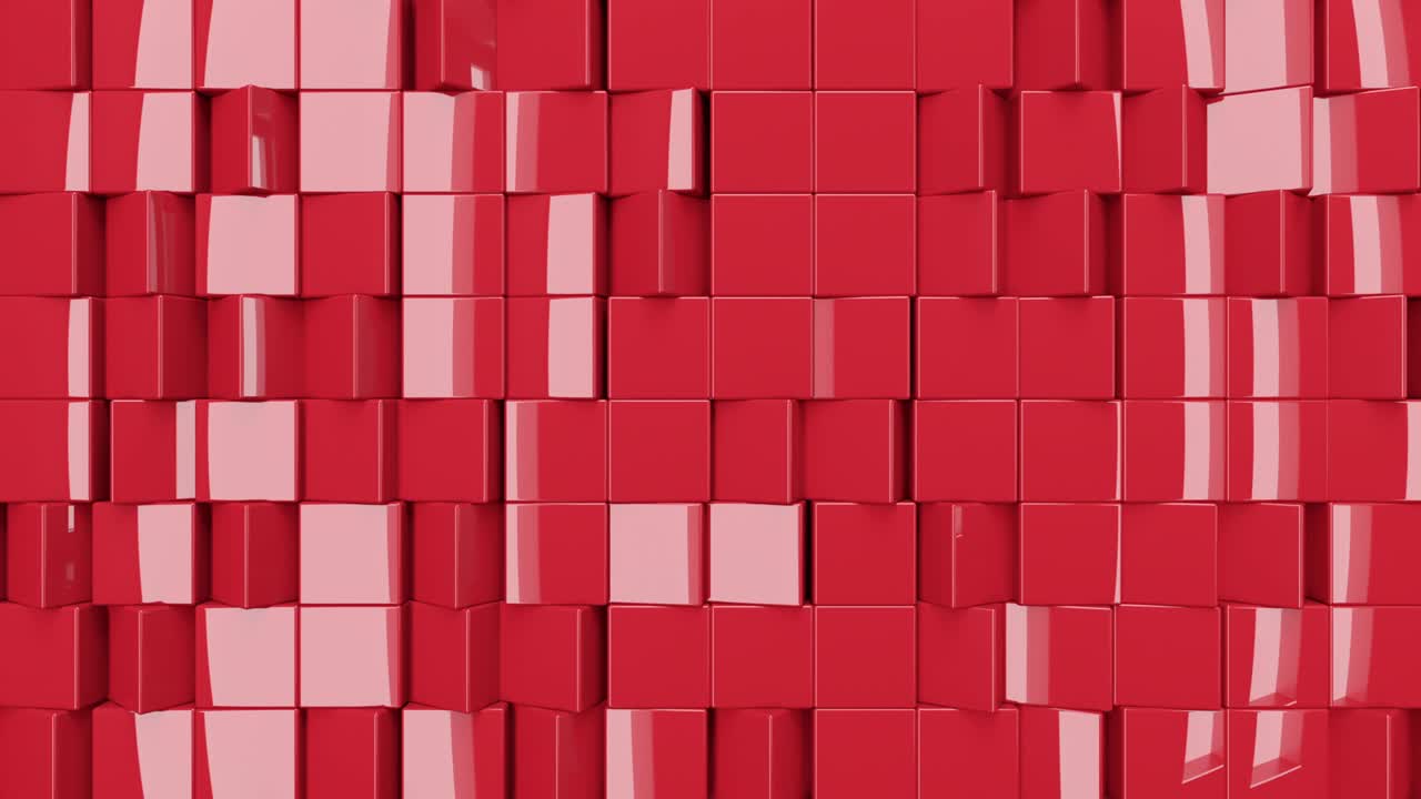 금속 추상 큐브가 회전하고, 원활한 루프 3d 렌더링