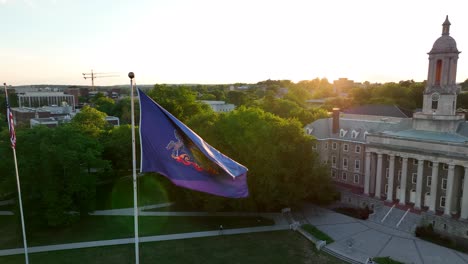 Bandera-Del-Estado-De-Pennsylvania-Y-Estados-Unidos-De-América