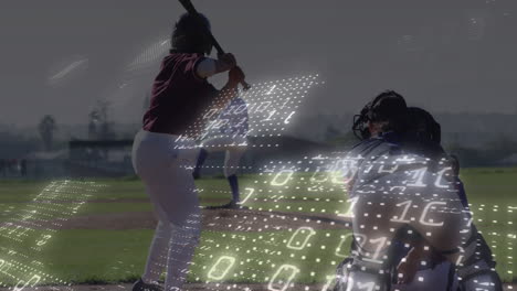 animation of data processing over diverse baseball players
