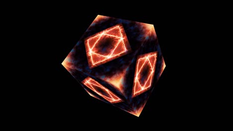 eternal magic flame cube empty core energy surface