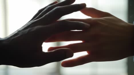 a close-up view of two hands reaching out towards each other, symbolizing connection, empathy, and the human experience in a serene, softly lit environment