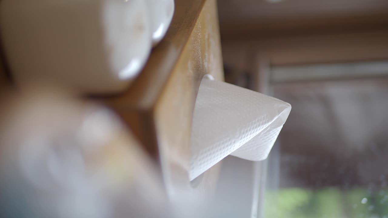 티슈와 함께 나무 티슈 상자