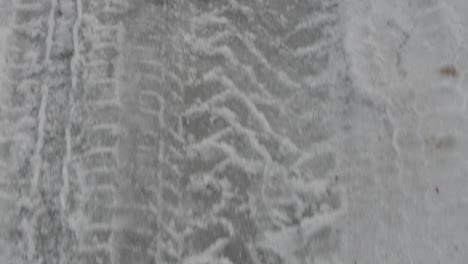 tire tracks in the snow