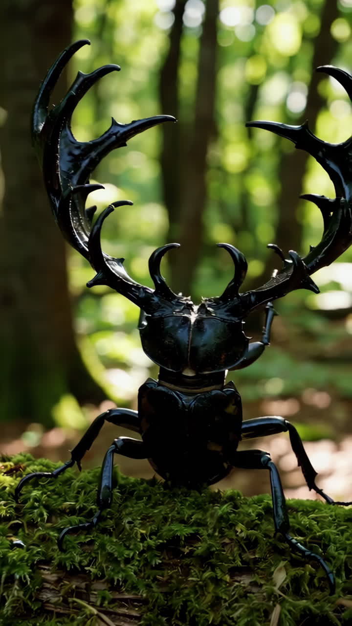 Stag Beetle in a Forest