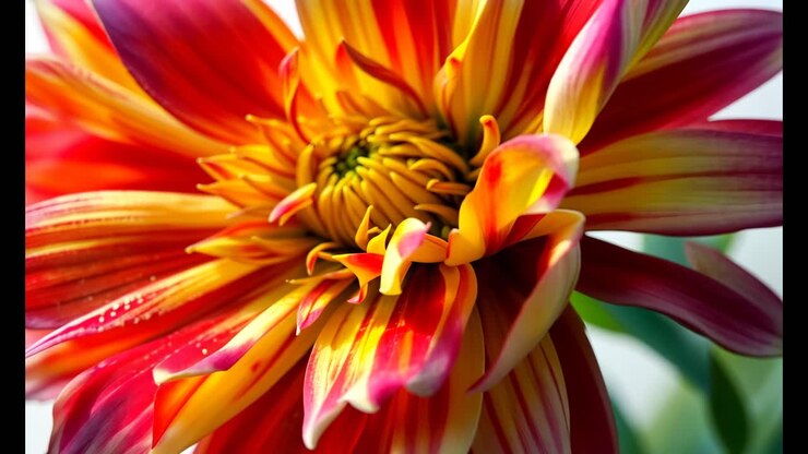 Close-up of a Colorful Dahlia Flower