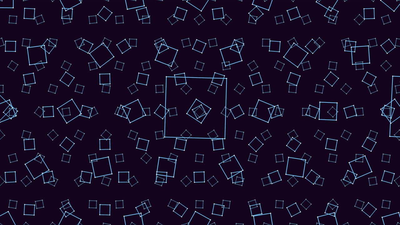 patrón azul geométrico en cuadrados de fondo oscuro, rectángulos y diseño de cuadrícula