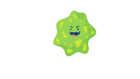 cute cartoon virus and bacteria