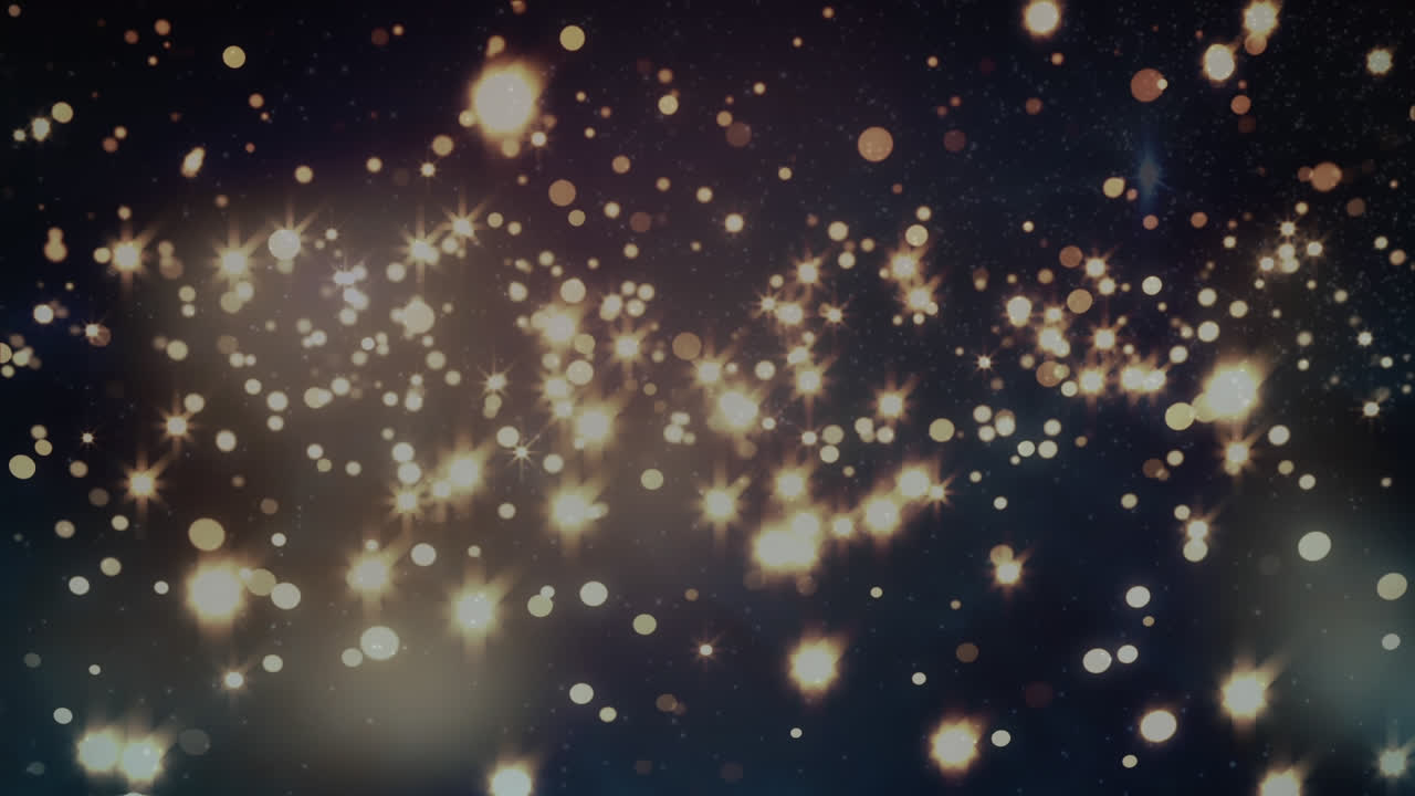 animación de manchas amarillas brillantes sobre un fondo negro