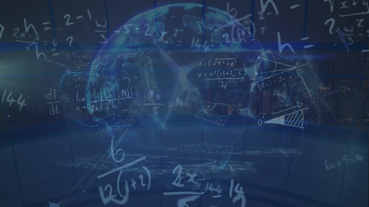 Animation of data processing over mathematical formulas