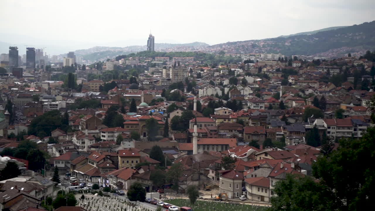 Aerial View of Sarajevo, Bosnia and Herzegovina