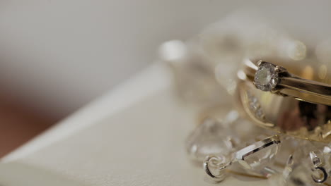 close-up of exquisite diamond ring