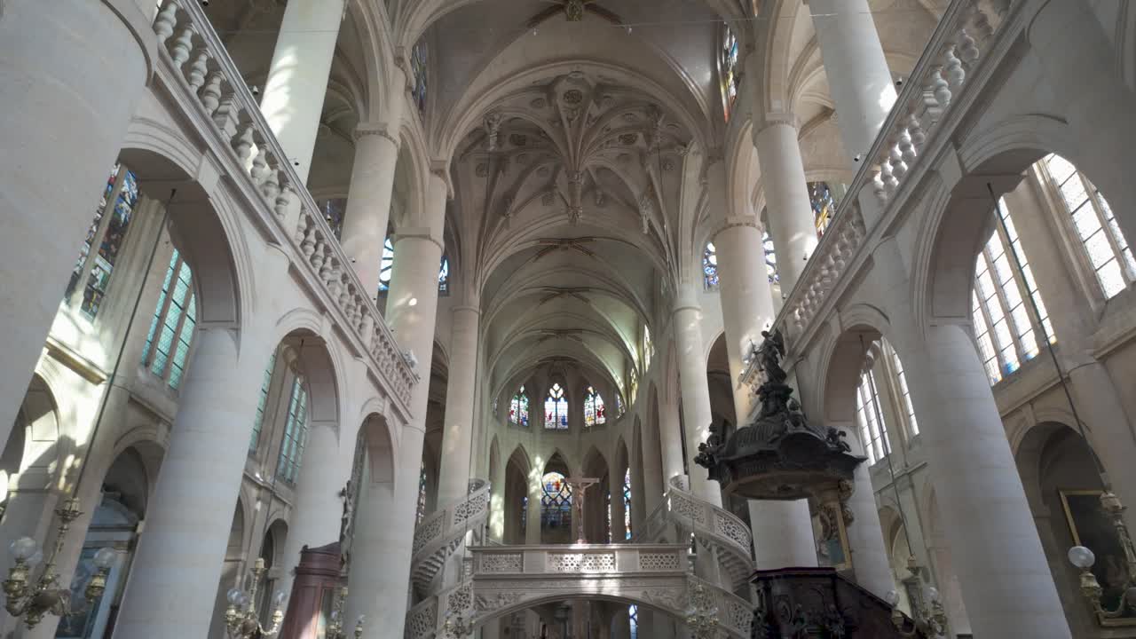 Gothic masterpiece Orléans Cathedral in detailed slow-motion view