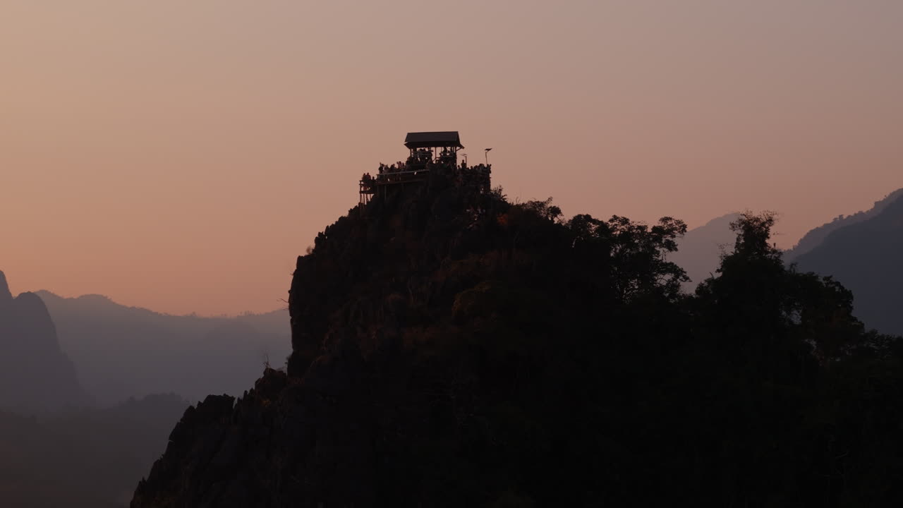 Sunset Viewpoint on a Mountain Peak
