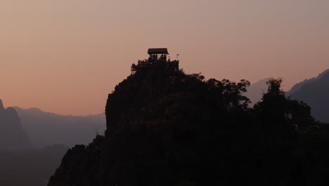 sunset viewpoint on a mountain peak