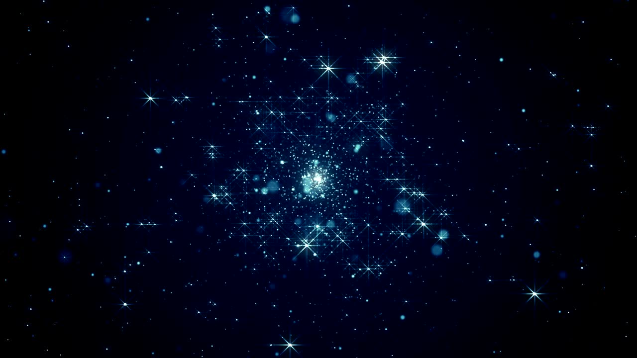 Particles Blue dust abstract light bokeh motion titles cinematic background loop
