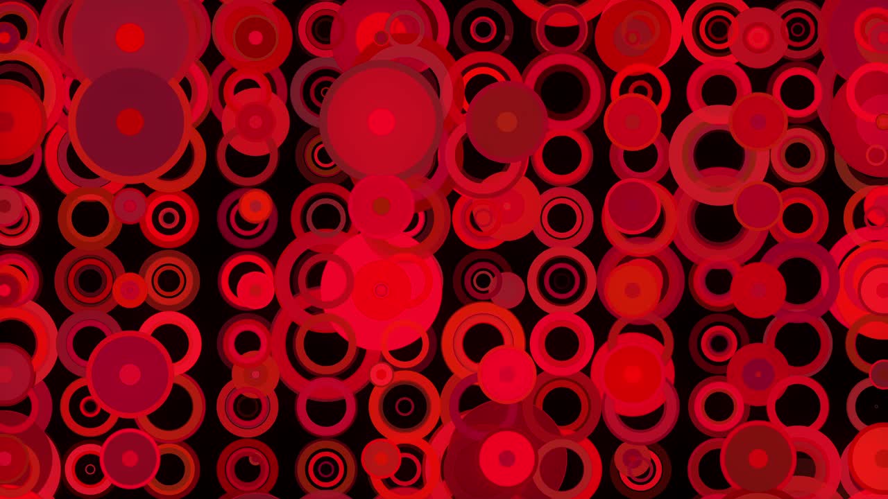추상 빨간색 애니메이션 원 링 비디오 루프 배경 – 4k 해상도 근접 촬영 컴포지션