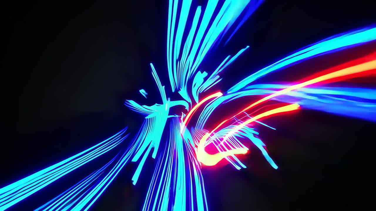 Dynamic Abstract Neon Light Trails