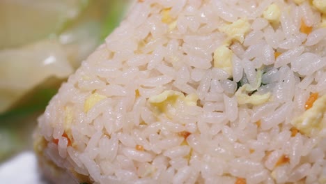 close-up of a piece of fried rice