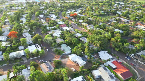 Enervated-tropical-designed-home-in-green-leafy-suburb-aerial-drone