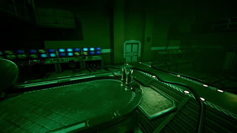 dark futuristic control room