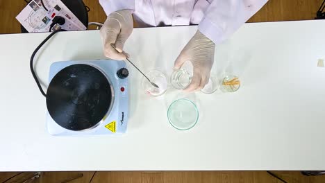 experimento científico en curso