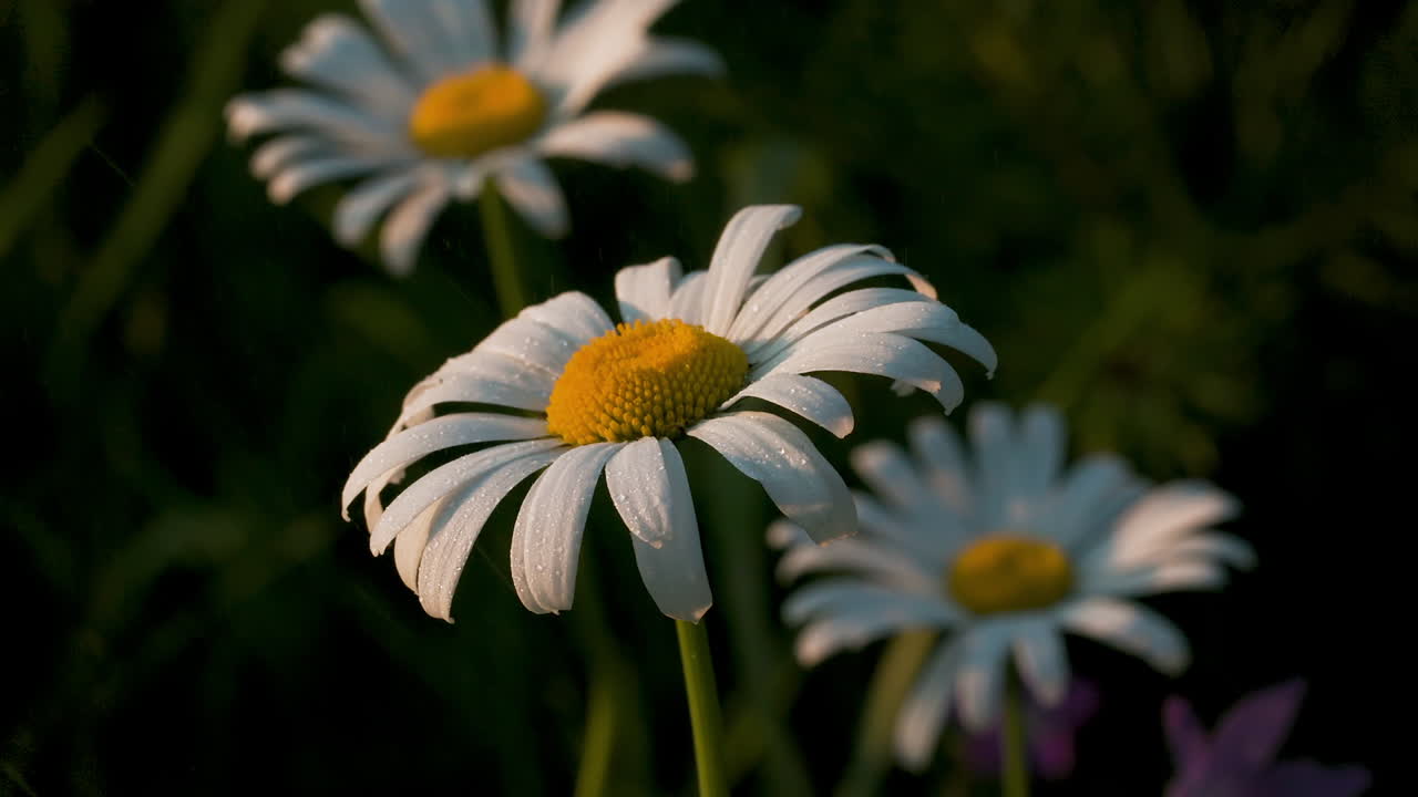 Dew-kissed Daisies in the Garden