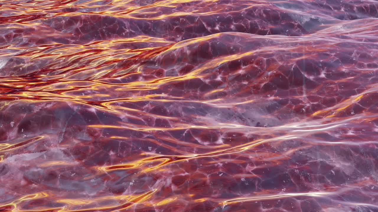 아름다운 다채로운 추상 배경 바다 파도 - 놀라운 반복 끝없는 원활한 루프