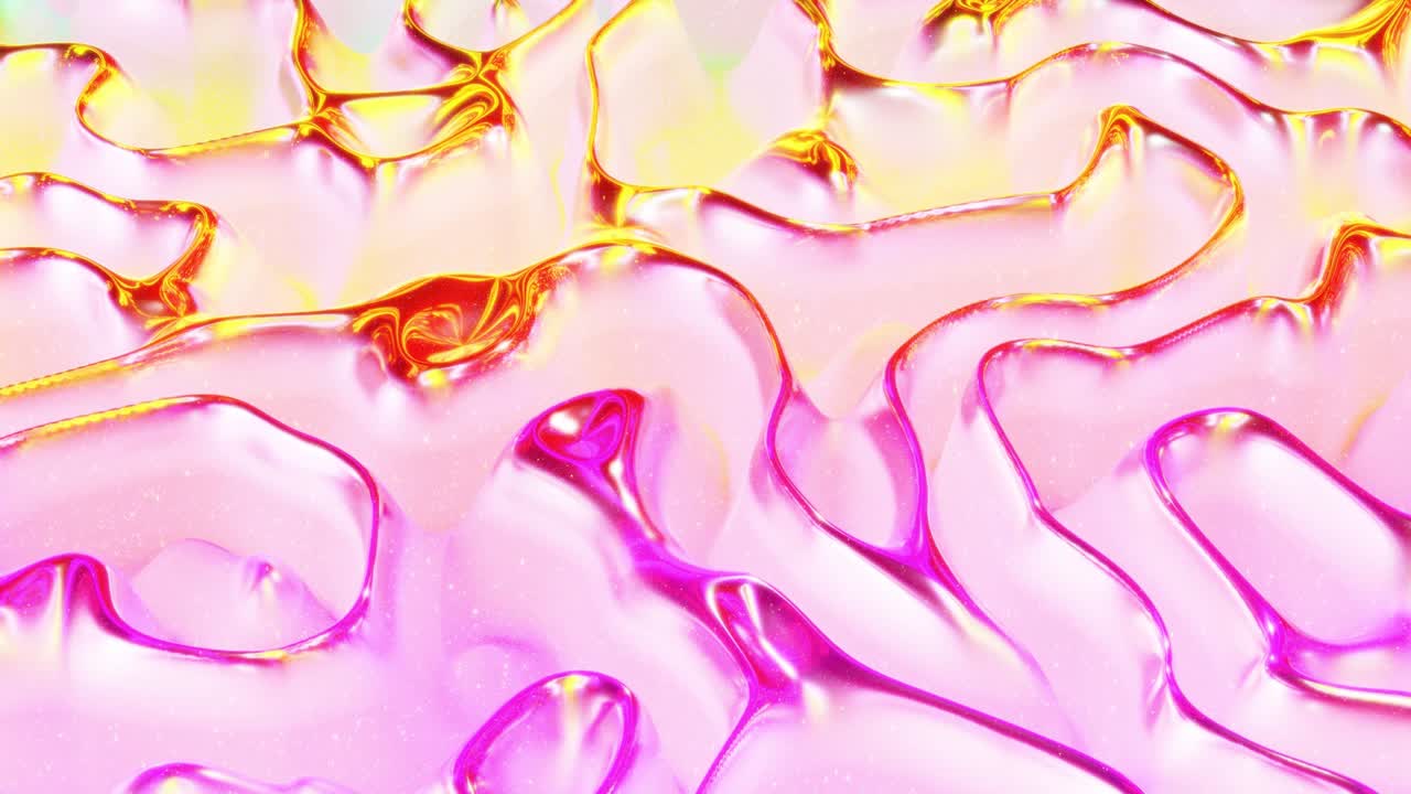 모양, 그라디언트 색상 및 흐름 파동이있는 액체의 아름다운 iridescent 파동 표면, 무지개 반이고 매트 액체, 부드러운 부드러운 애니메이션으로 창의적인 밝은 bg.