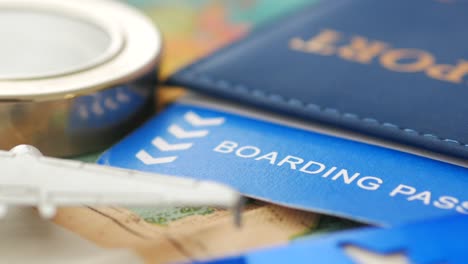 passport and boarding pass for travel