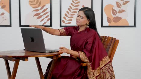 Indian-woman-relaxing-at-work