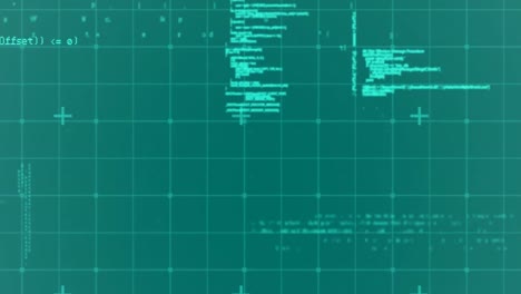 Animación-Del-Procesamiento-De-Datos-A-Través-De-La-Red-Grid-Sobre-Fondo-Verde.