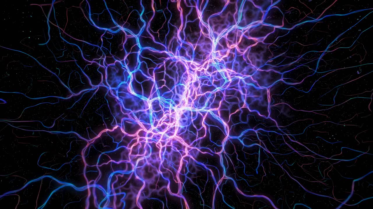 Abstract Glowing Energy Lines