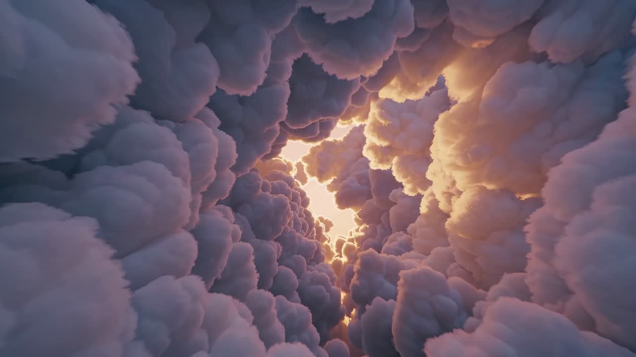 Cielo drammatico tra nuvole soffici