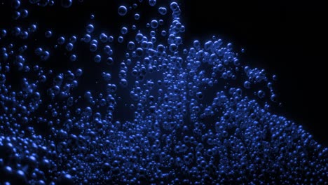 abstract blue spheres glowing in the dark