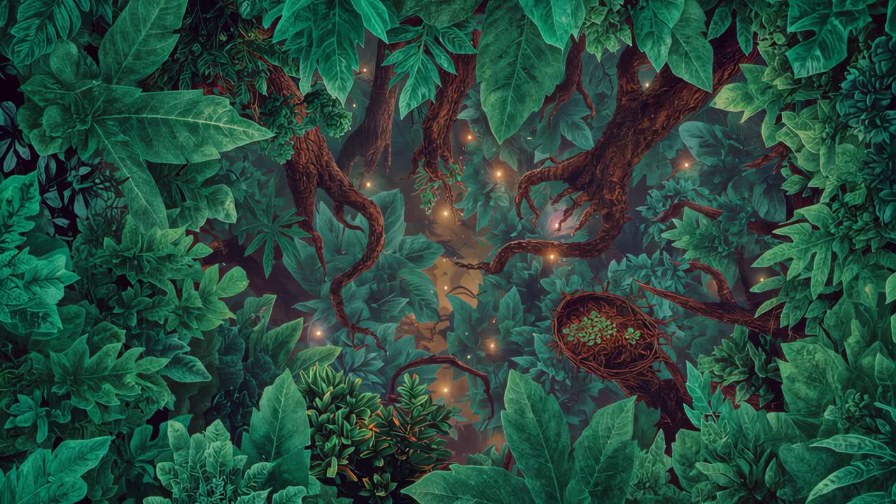 Lush Forest Canopy with Dense Foliage