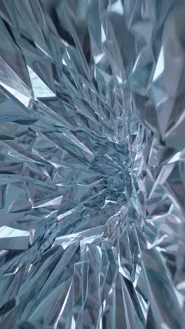 abstract fractured crystal tunnel