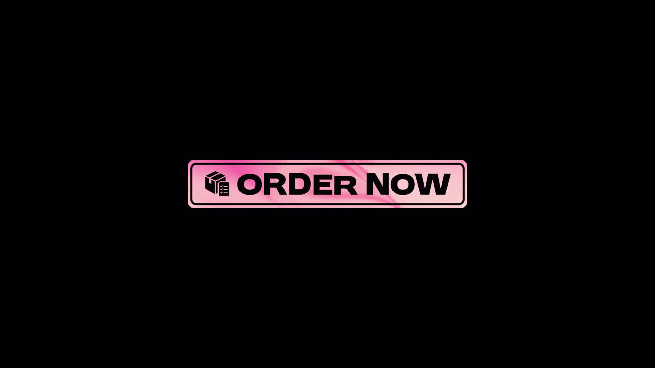 Animated Pink Order Now Button with Peeling Sticker Effect