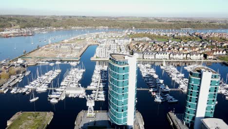 chatham maritime marina drone high pov