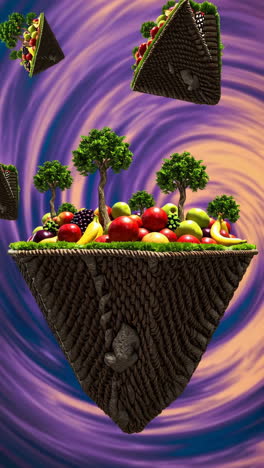 floating fruit island
