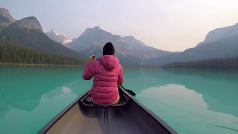 man travelling on boat in lake 4k