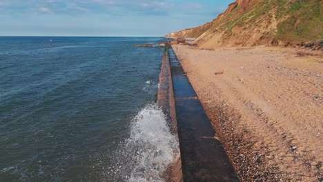 England coastline Sheringham beach Norfolk English nature landscape waves United Kingdom