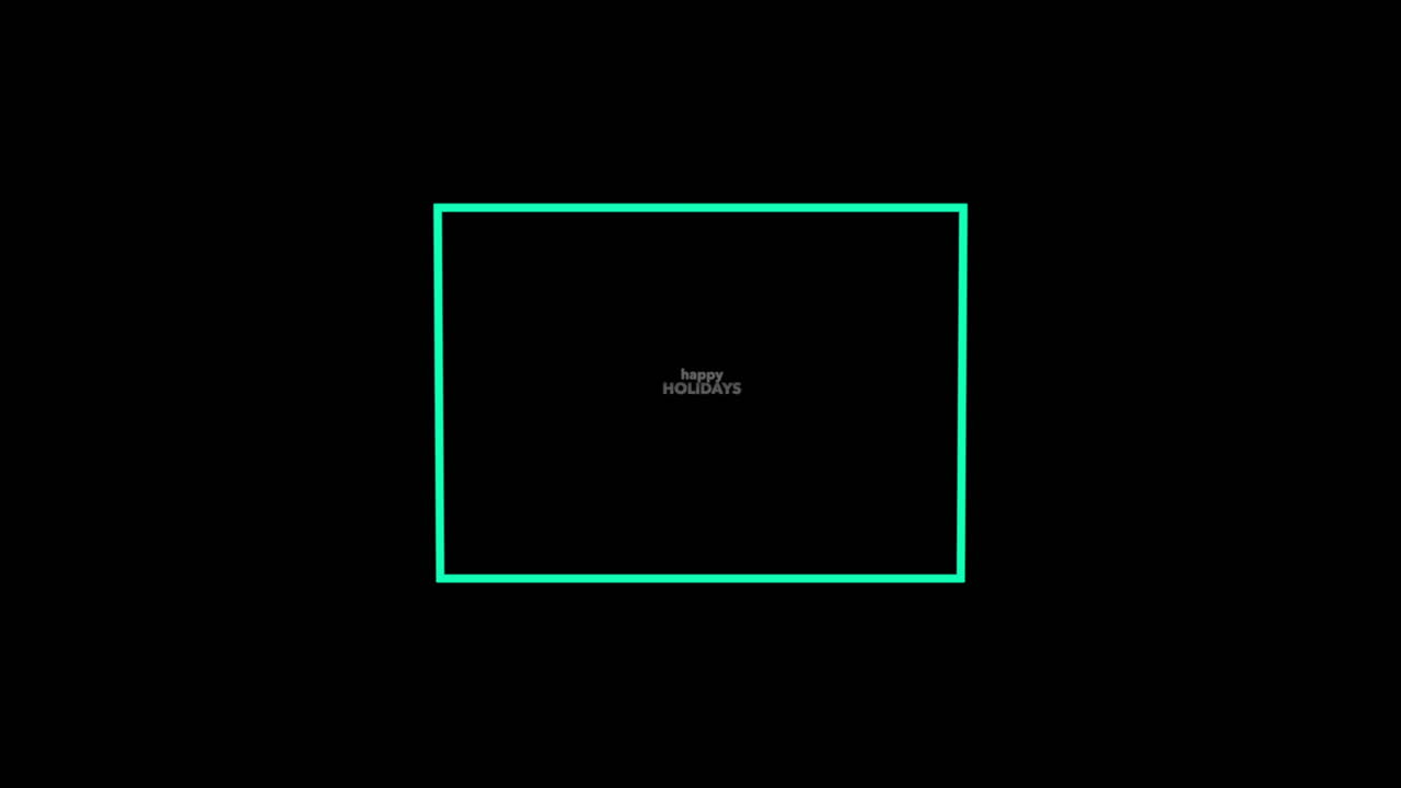 녹색으로 둘러싸인 행복한 휴일 텍스트 깊은 검은 색 gradient