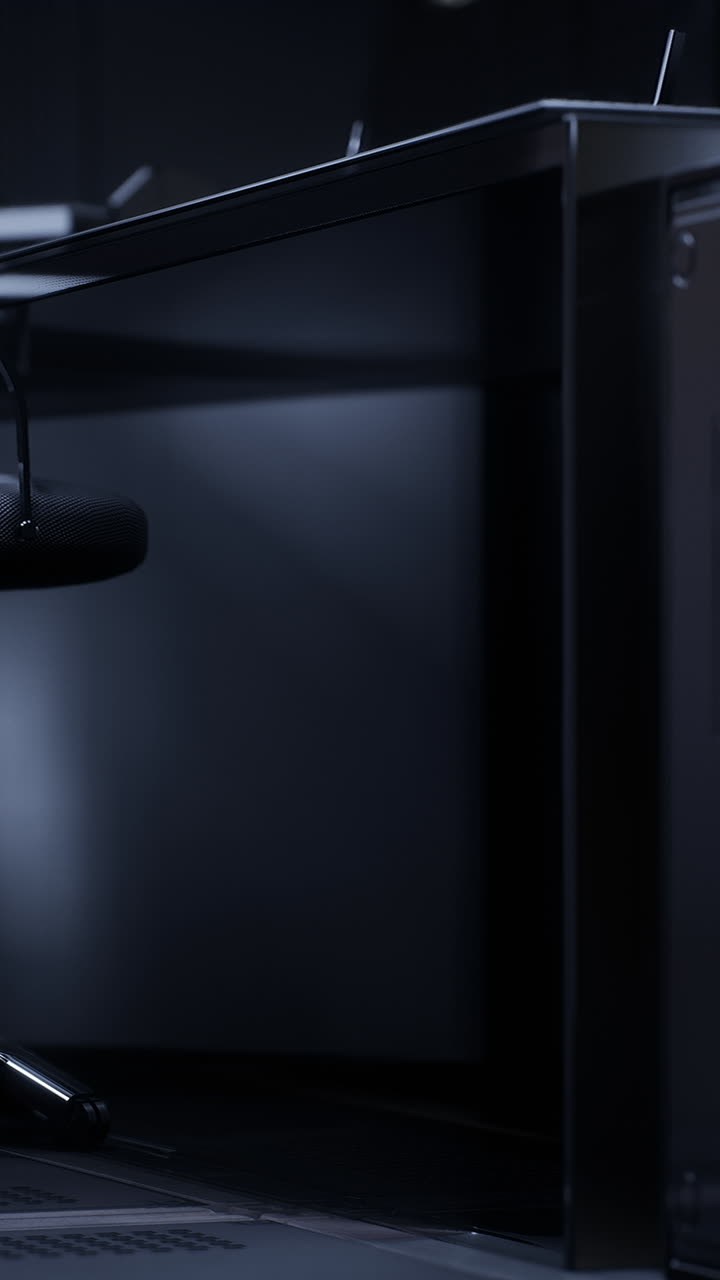 гладкий черный офис с сейфом.